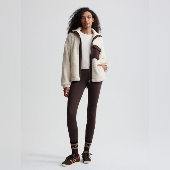 New Varley Lowell Sherpa Jacket Size S And New Varley Leggings Size XS - Picture 1 of 9